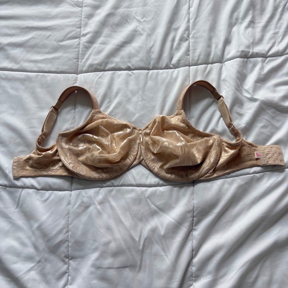 Wacoal Awareness Underwire Bra 85567 Beige Floral Jacquard Full Coverage 34G